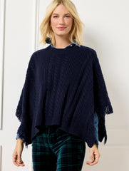 PLUS EXCLUSIVE CABLE KNIT PONCHO | Talbots sale