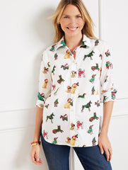 MODERN CLASSIC SHIRT - DOGS OF CHRISTMAS | Talbots near me