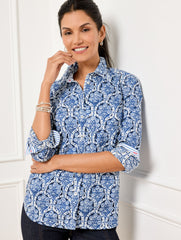 MODERN CLASSIC SHIRT - WOODBLOCK FAN | Talbots sale