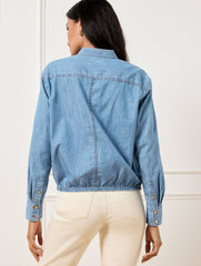 TIE FRONT DENIM TOP | Talbots online