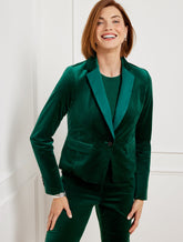 VELVETEEN CROPPED BLAZER | Talbots near me
