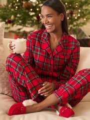 COTTON FLANNEL PAJAMA SET - SOLSTICE PLAID | Talbots near me