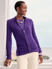MIXED STITCH CARDIGAN | Talbots for sale