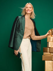 METALLIC POINTELLE SWEATER | Talbots on sale