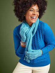 SOFT CABLE KNIT CREWNECK SWEATER | Talbots US