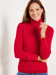RIBBED TURTLENECK SWEATER | Talbots online
