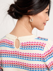 CREWNECK SWEATER - WAVE JACQUARD | Talbots US