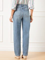 HIGH WAIST RELAXED JEANS - ALLENBY WASH | Talbots outlet