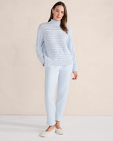 ORGANIC COTTON CABLE KNIT FUNNEL NECK SWEATER | Talbots for sale