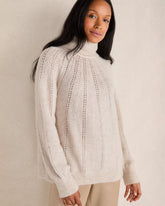 LOFTY KNIT POINTELLE TURTLENECK SWEATER | Talbots on sale