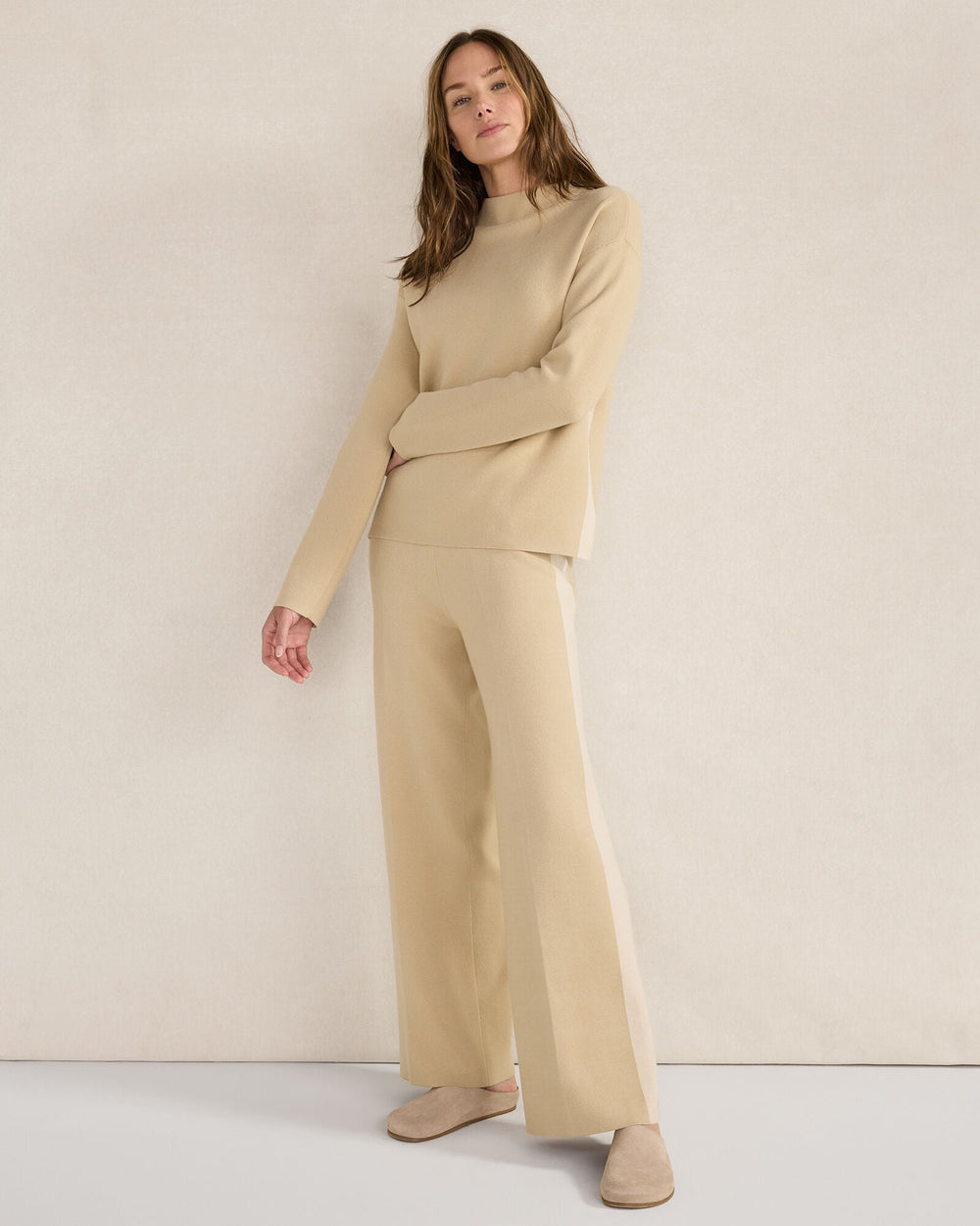 TUXEDO STRIPE FUNNEL NECK PULLOVER | Talbots outlet