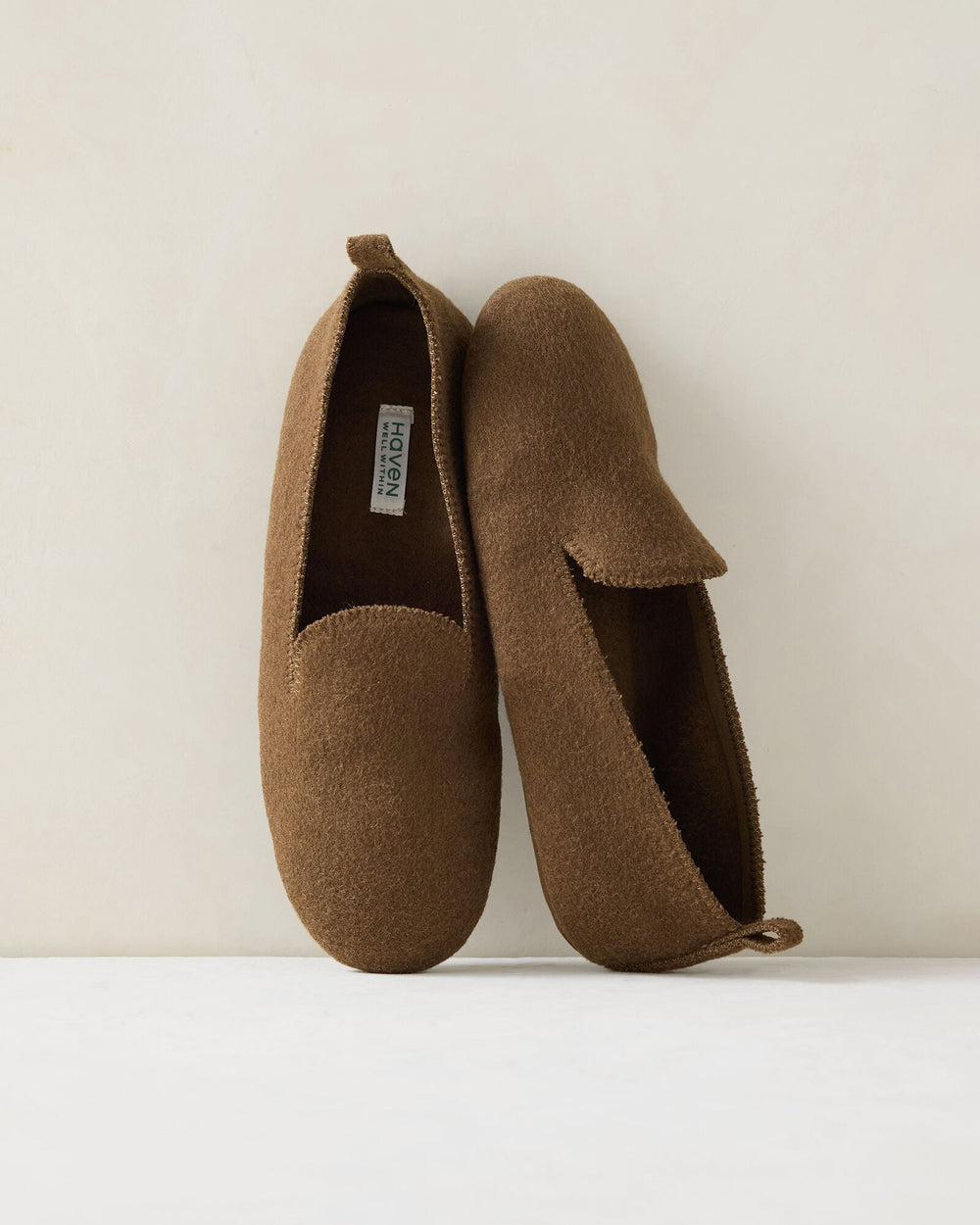 FELTED WOOL BLEND LOAFER SLIPPERS | Talbots US