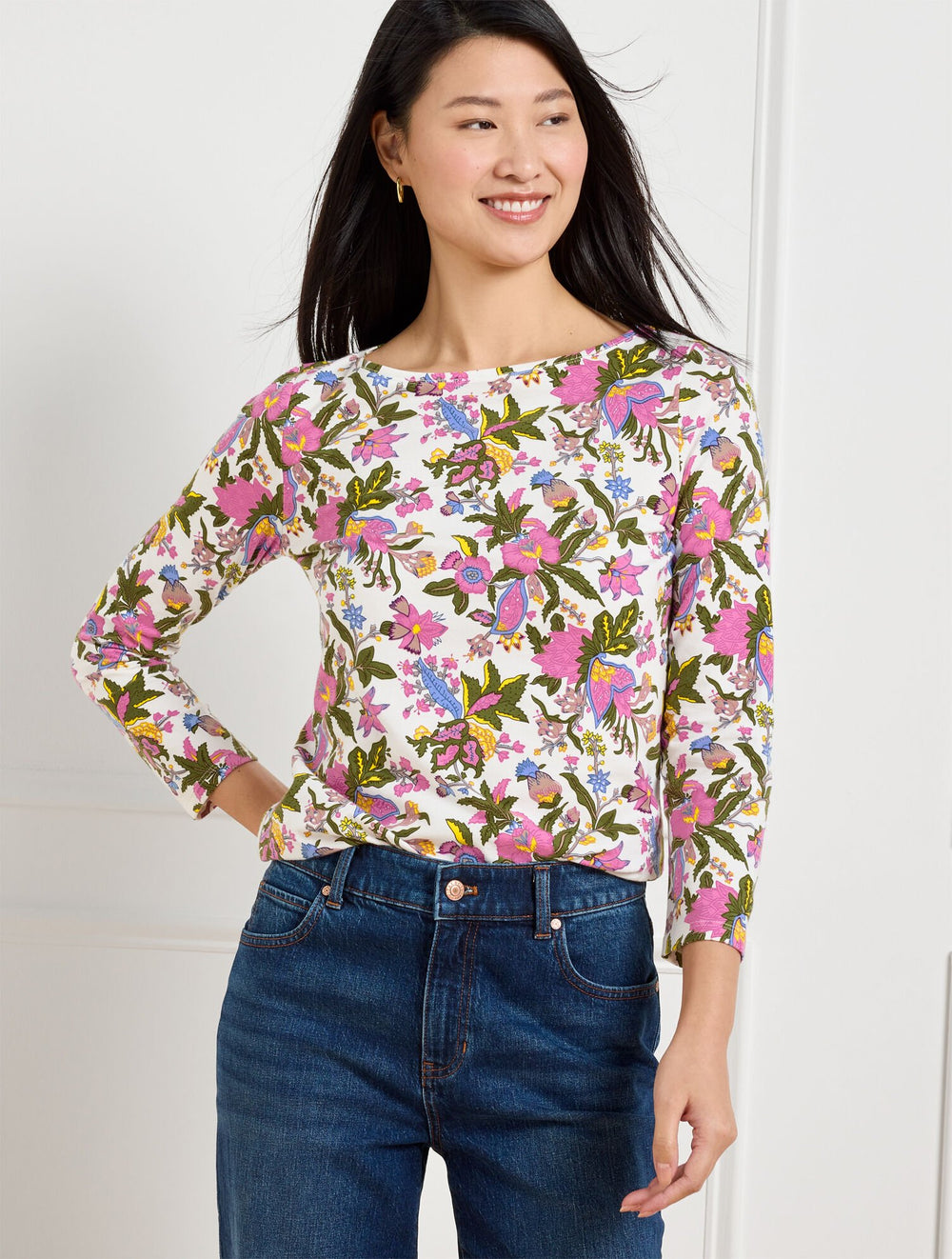 BATEAU NECK TEE - FLOURISHING VINES | Talbots for sale