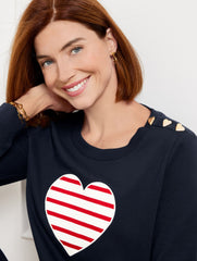 CREWNECK SWEATSHIRT - HEART | Talbots on sale
