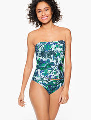 AQUA CLUB BANDEAU TANKINI - BALI BLOOMS | Talbots on sale