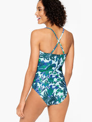 AQUA CLUB BANDEAU TANKINI - BALI BLOOMS | Talbots on sale