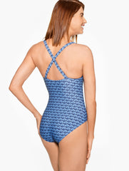AQUA CLUB SCOOP NECK ONE-PIECE SWIMSUIT - FIJI SHELLS | Talbots online