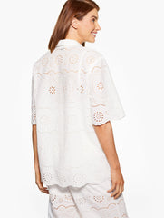 AQUA CLUB EYELET POPOVER SHIRT COVER-UP | Talbots outlet