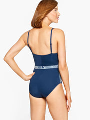 SUN OCEAN SAND V-NECK WRAP ONE PIECE - OUTLINED FLORAL | Talbots online