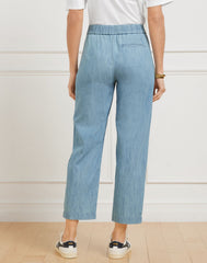 SLIM CROP PANTS - CHAMBRAY | Talbots on sale