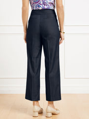 REFINED DENIM SLIM WIDE ANKLE PANTS | Talbots for sale