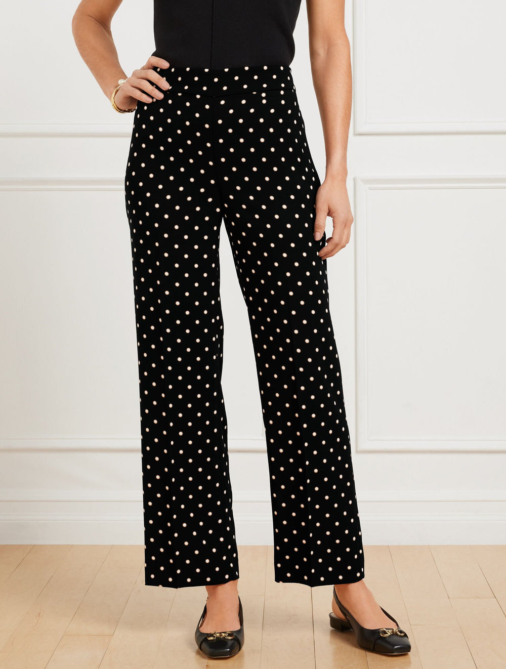 SLIM WIDE ANKLE PANTS - DAISY DOT | Talbots near me