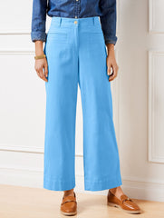 WIDE ANKLE TWILL PANTS | Talbots for sale