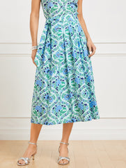 PIPER PLEATED SKIRT - EXQUISITE FLORAL | Talbots US