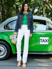 BUTTON CUFF JEAN JACKET - RINSE WASH | Talbots US