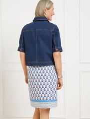 SHORT SLEEVE JEAN JACKET - ERICA WASH | Talbots sale