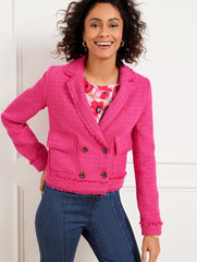 TWEED DOUBLE BREASTED BLAZER | Talbots online