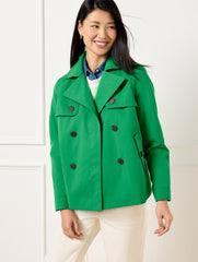 TWILL SHORT TRENCH COAT | Talbots discount