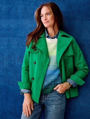 TWILL SHORT TRENCH COAT | Talbots discount