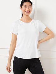 COOL SLUB ACTIVE SHORT SLEEVE TEE | Talbots for sale