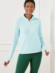 HALF-ZIP PULLOVER - DOT JACQUARD | Talbots US