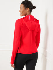 PERFORMANCE INTERLOCK HOODED PULLOVER - DIAGONAL | Talbots sale