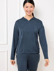 BUTTERY SOFT EASY KNIT BUNGEE HEM HOODIE | Talbots online