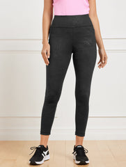 OUT & ABOUT LEGGINGS - EMBOSSED FLORAL | Talbots outlet