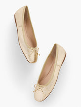 BLAINE METALLIC NAPPA BALLET FLATS | Talbots near me