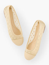 BLAIR MESH DOT BALLET FLATS | Talbots on sale