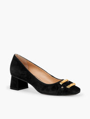 CARLYE BAMBOO BUCKLE SUEDE PUMPS | Talbots near me