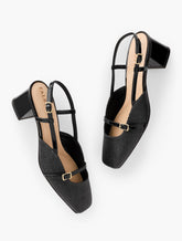 CARLYE BUCKLE BLOCK HEEL PUMPS - SHIMMER RAFFIA | Talbots sale