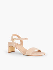 CAYDEN SUEDE BLOCK HEEL SANDALS | Talbots online