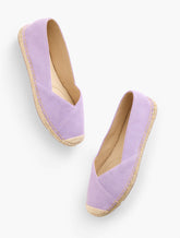 IZZY ASYMMETRIC SUEDE ESPADRILLE FLATS | Talbots near me