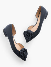 SCARLET FLOWER EMBOSSED FLATS | Talbots on sale