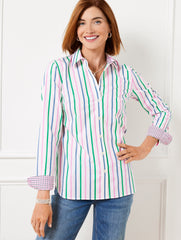 MODERN CLASSIC SHIRT - STUNNING STRIPE | Talbots on sale