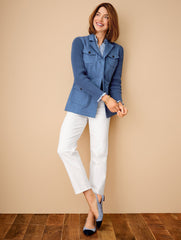SMOCKED TOP - DOT STRIPE | Talbots on sale