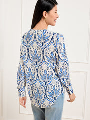 FLORAL MEDALLION TOP | Talbots outlet