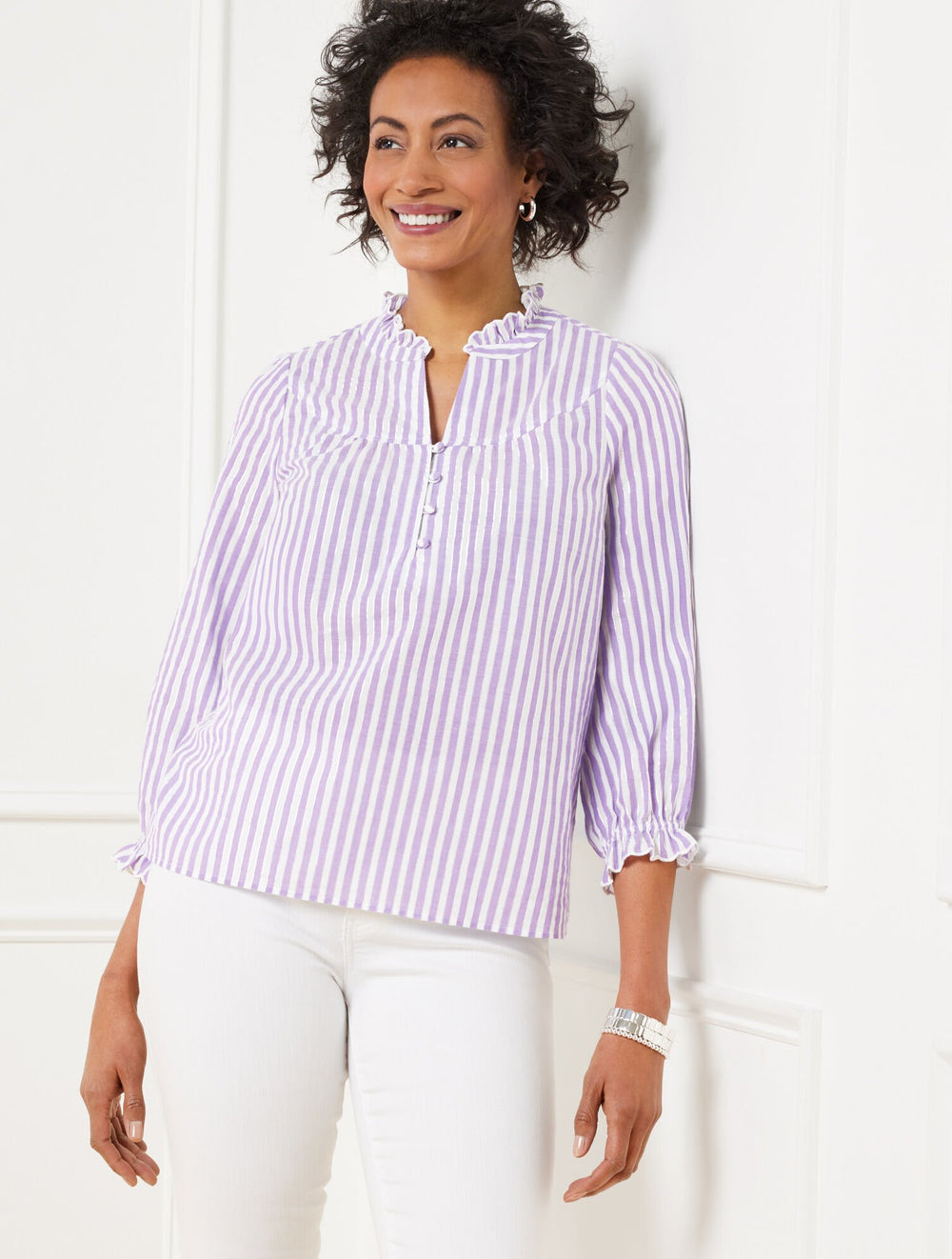 CHARMING STRIPE TOP | Talbots on sale