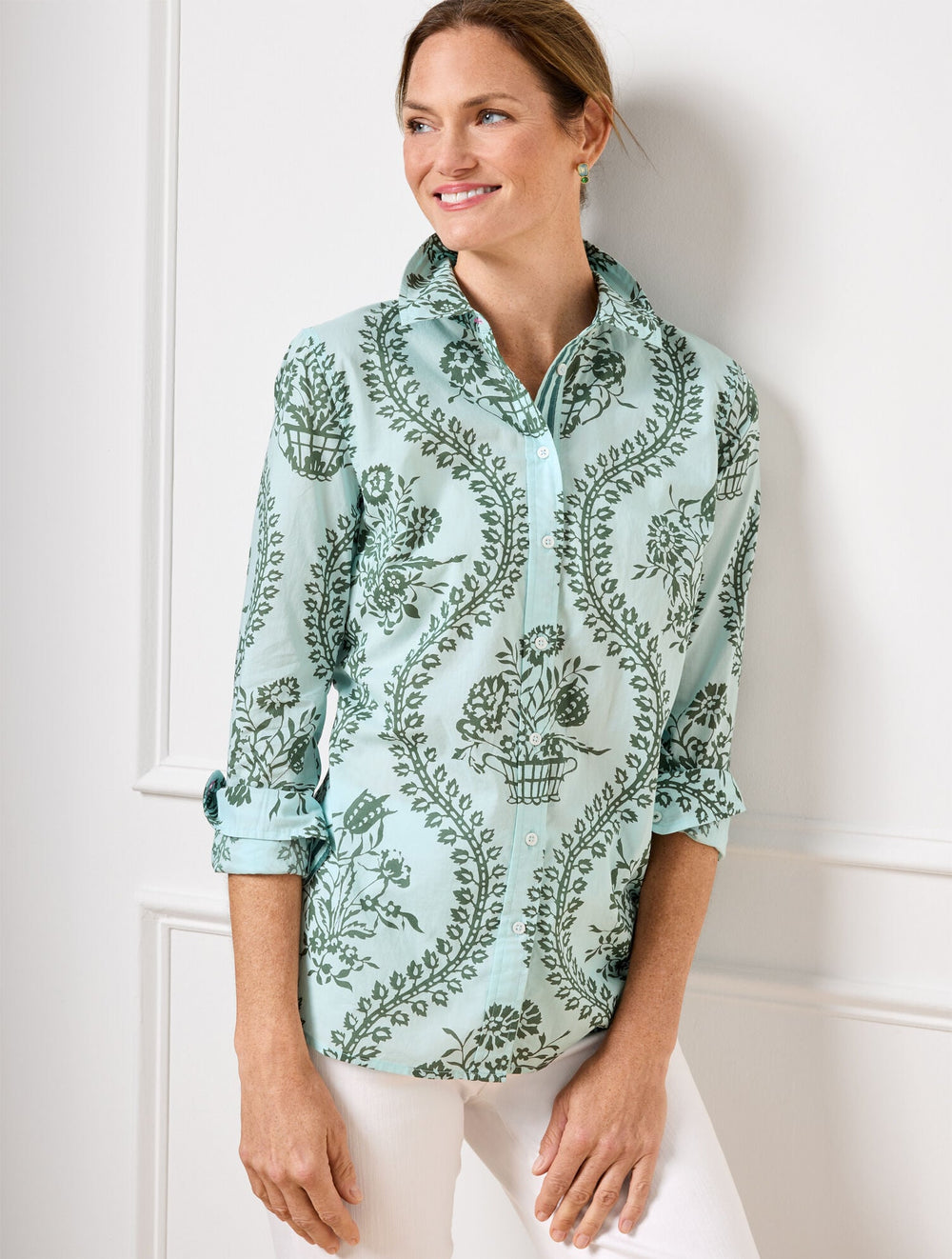 MODERN CLASSIC SHIRT - FLOWING FLORAL | Talbots on sale